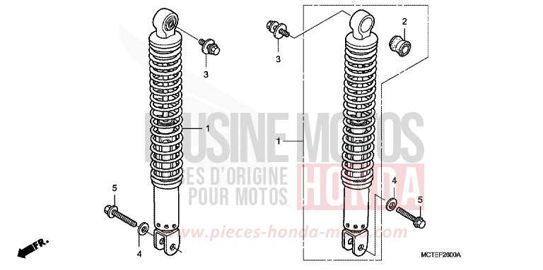 REAR CUSHION for Silver Wing DELTA BLUE METALLIC (PB358) from 2006
